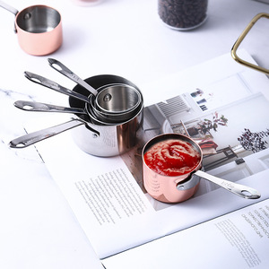 304 Stainless Steel Sauce Cup Measuring Cup With Handle Round For Western Cuisine Kitchen Use - Product Image 2
