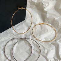 Grandes boucles d'oreilles créoles en fer électroplaqué, style Instagram, exagérées, pour femmes, style urbain, tendance