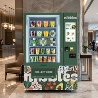 Máquina Expendedora de Fruta Fresca JFP para Escuelas, Máquina Refrigerada de Productos Saludables con Pantalla Táctil y Pago sin Efectivo