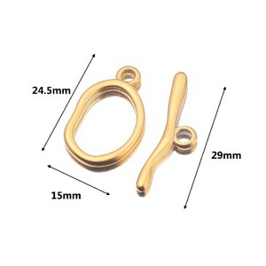 ACEWORKS Toggle Clasp 18K Gold Plated Stainless Steel <b>Spacers</b> | Heart Swirl Bar Lock Designs DIY Bracelet & Necklace Making - Product Image 5