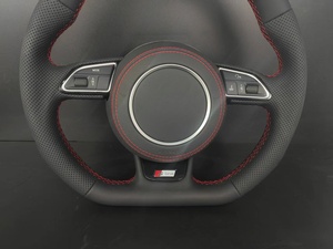 <span class=keywords><strong>Volant</strong></span> sport personnalisé <span class=keywords><strong>S</strong></span> <span class=keywords><strong>line</strong></span> pour <span class=keywords><strong>Audi</strong></span> A3 A4 A5 A6 Q3 <span class=keywords><strong>Q5</strong></span> Q7 TT, cuir perforé avec surpiqûres rouges - Product Image 4