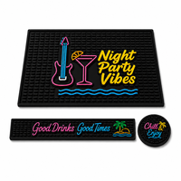 Tapis de bar en PVC personnalisé, tapis de protection pour bar, tapis anti-dérapant multicolore avec logo moulé pour bar à cocktails, bar à bière, pub, bar à domicile