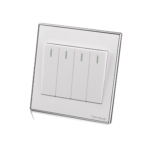 Interrupteur mural personnalisé de sécurité à norme britannique, panneau tactile 10A 2 gangs IP20, conception durable en PC - Product Image 4