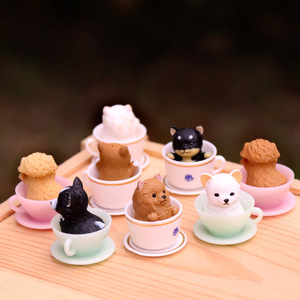 แก้วกาแฟจิ๋ว แก้วน้ำชาสุนัข ตุ๊กตาสุนัขเฮย์ไทเกอร์ ของตกแต่ง ตุ๊กตาชัยด็อก แก้วน้ำสุนัข ของเล่นโมเดลทำมือ กล่องสุ่มอุปกรณ์เสริม - Product Image 2