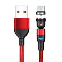 Micro USB multifunción 3 en 1 de alta velocidad y tipo C a USB 2,0 Teléfono móvil magnético 5A Cable de carga 360 Rotación