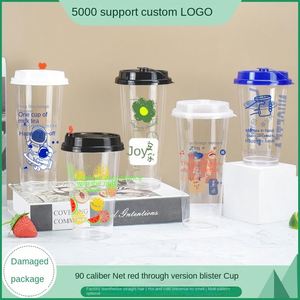Gobelets en plastique jetables écologiques à paroi simple personnalisés pour boissons froides - Product Image 3