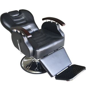 Chaise de Barbier Hydraulique Pivotante de Haute Qualité Noire pour Salon de Coiffure avec Accoudoirs – Vente en Gros - Product Image 2