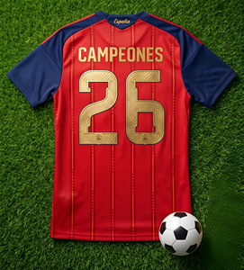 Jersey Pemain Lokal Espana 2026 Campeon |   Versi Jacquard Elite Del Jugador |   La Roja 2 Bintang Perlengkapan Pertandingan - Product Image 1