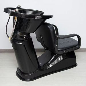 Fauteuil de lavage QUMENG au design moderne avec cadre en acier inoxydable et cuir synthétique écologique, doté de fonctions de massage pour la beauté - Product Image 5