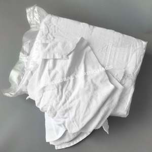 100 chiffons carrés en coton blanc 10kg 25kg, chiffons d'essuyage, serviettes en coton blanc 100% pour le nettoyage industriel - Product Image 1