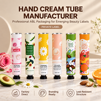Tubes d'emballage pour crème pour les mains en aluminium et plastique, finition mate, impression UV personnalisée, contenants vides avec bouchons à vis