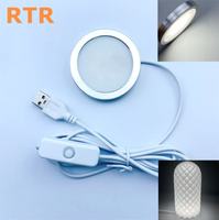 Lampe circulaire pour imprimante 3D USB, kit d'éclairage Bambu Lab 001, blanc chaud, ultra-mince, lumière de surface, lumière de base LED moderne