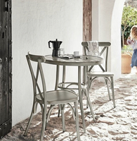Meubles de maison de Style nordique moderne petite Table ronde canapé côté café coin balcon salon aluminium métal Antique