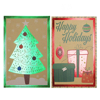 Décor de fenêtre de noël 10 pièces, ensemble d'emballage cadeau vide, boîte en papier pour cadeau de noël