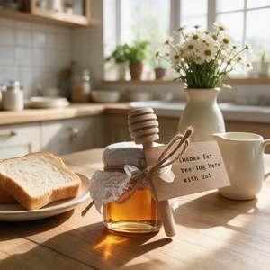 Coffrets cadeaux modernes et personnalisés <span class=keywords><strong>de</strong></span> 50g : pots <span class=keywords><strong>de</strong></span> <span class=keywords><strong>miel</strong></span> écologiques et durables avec cuillères détachables en verre pour une conservation optimale <span class=keywords><strong>de</strong></span> la fraîcheur - Product Image 4