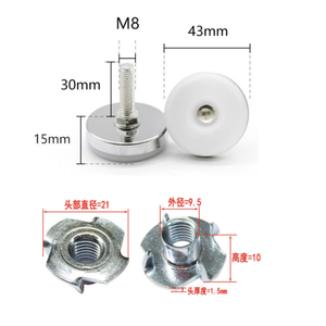 ज़हुरुई फर्नीचर समायोज्य समतल पैर सफेद pp काले निश्चित मशीन पैर रसोई अलमारियाँ डेस्क समर्थन पैर - Product Image 4