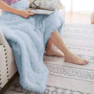 Manta gruesa y cálida peluda, fundas para sofá, colchas, mantas de lana Coral a cuadros de <span class=keywords><strong>invierno</strong></span>, edredones para <span class=keywords><strong>cama</strong></span> y sofá, decoración del hogar - Product Image 2