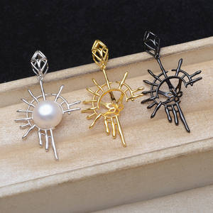 จี้เงินแท้ Apollo S925 แบบเปล่า สำหรับใส่จี้ขนาด 11-12 มม. ลายใยแมงมุม อุปกรณ์ DIY สำหรับทำเครื่องประดับ-JG6101 - Product Image 1