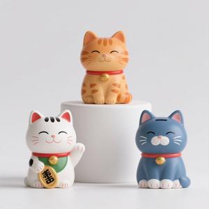 Đáng Yêu Mèo Hình Con Heo Đất Gốm Ngân Hàng-Tay Vẽ Hộp Tiền Cho Trẻ Em Tiết Kiệm, Dễ Thương Đồng Xu Collector Quà Tặng - Product Image 1