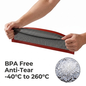 <span class=keywords><strong>Tapis</strong></span> de cuisson en silicone perforé certifié FDA, <span class=keywords><strong>tapis</strong></span> à mailles antiadhésif pour boulangerie, logo personnalisé, résistant à la chaleur, doublure de four - Product Image 3