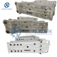 HB30G 150mm ciseau 20-50ton Construction brise-roche hydraulique résistant diamètre Jack marteau briseur HB20G HB30G HB40G HB50G