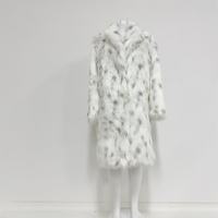 Nouveau Manteau d'Hiver Tendance pour Femmes, Motif Léopard, Manches Longues Épaissies, Col Tailleur, Fausse Fourrure de Renard, Grandes Tailles, Tenue Décontractée XL