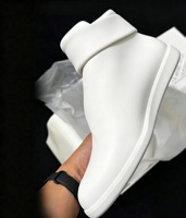 Chaussures de sport unisexes personnalisées à semelle épaisse, style rétro américain, en cuir, montantes, tendance, pour hommes, décontractées