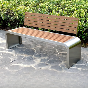 Banc public extérieur moderne en métal, <span class=keywords><strong>chaise</strong></span> longue de parc résistante aux intempéries, siège de <span class=keywords><strong>jardin</strong></span> pour place publique et parc communautaire - Product Image 5