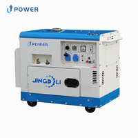 Générateur diesel silencieux triphasé 5 kVA avec démarrage automatique et démarrage à distance ATS, alimentation de secours fiable pour la maison