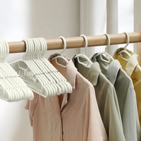 Cintre en plastique avec rainures antidérapantes Cintre en plastique robuste pour vêtements Économisez de l'espace pour les cintres de magasin de vêtements du marché