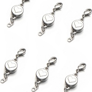 Tốt Nhất Bán 9Mm Đĩa Hợp Kim Trái Tim Khắc Đồ Trang Sức Tự Làm Phát Hiện Từ <span class=keywords><strong>Clasp</strong></span> Vòng Đeo Tay/Vòng Cổ Phẳng - Product Image 6