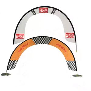 Portique de départ pour courses hippiques avec design imprimé logo, style fanion, écologique et taille personnalisée - Product Image 1