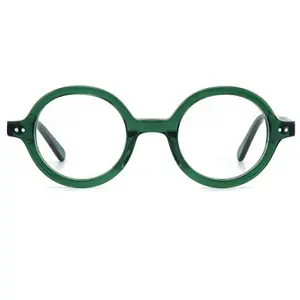 批发高端品质古代奢华醋酸纤维小圆醋酸纤维光学眼镜架光学眼镜