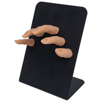 Ensemble de doigts pour la pratique de manucure, protège-doigts en Silicone, avec console pliable, support esthétique