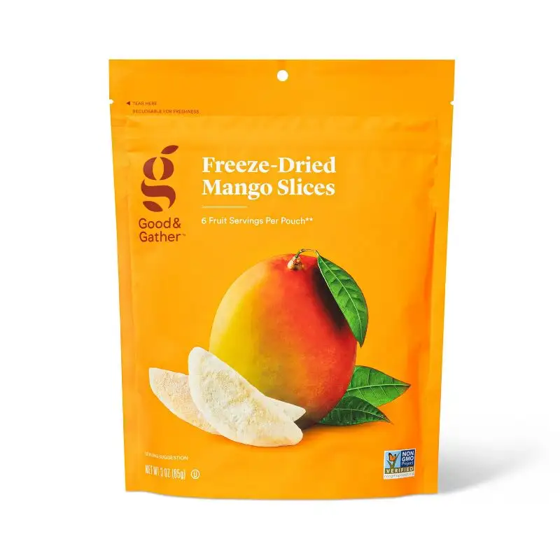 Kunden spezifisch bedruckter wieder verwendbarer Kunststoff-Heißsiegel-Snack 1000g Trocken frucht Mango Stand Up Reiß verschluss beutel Tasche