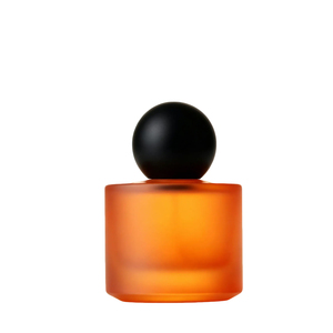 Wholesale 30ml 50ml 100ml Crimp-sealed Screen Printed Wooden Cap Customizable Glass Perfume Bottle With Black Lid