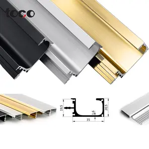 Toco Dorma Handles White Cabinet Gold Wardrobe G Pull For Profile Drawer Dresser Handle <span class=keywords><strong>Door</strong></span> Handles - Product Image 1