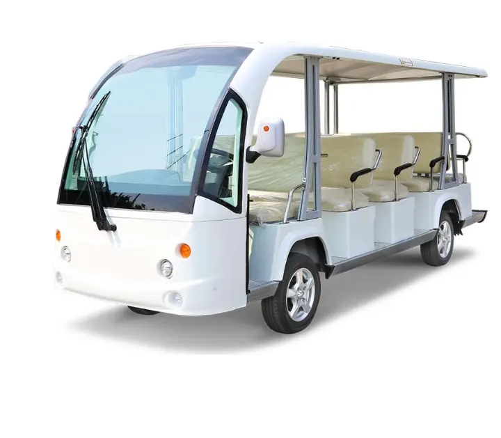 Eco-friendly luxo 4 rodas 14 lugares mini elétrico durável carro de passageiros cidade turismo ônibus turismo shuttle