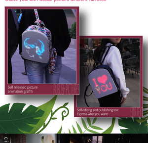 Wholesale Fashionable Wifi DIY Laptop Smart Walk Advertising School Bag <strong>LED</strong> Light Screen Display <strong>Backpack</strong> - Product Image 6