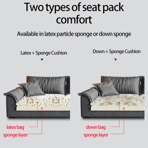 Ý công nghệ vải sofa couch ánh sáng sang trọng xuống sofa cao su siêu lớn ngồi rộng phòng khách kích thước kết hợp sofa - Product Image 4