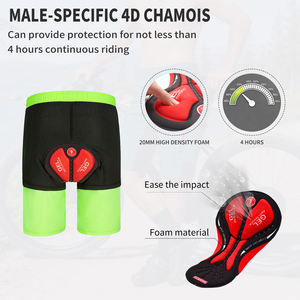 Pantaloncini da Ciclismo WOSAWE per Uomo con Imbottitura in Gel, Doppio Strato, Traspiranti e ad Asciugatura Rapida per Mountain Bike - Product Image 5