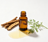 Huile d'extrait d'herbe de Sophora Flavescens de qualité cosmétique en contenant et bouteille en plastique
