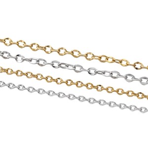 Chaîne en acier inoxydable doré à large bordure 5/6 mm pour la fabrication de bracelets et accessoires de bijoux DIY - Product Image 5