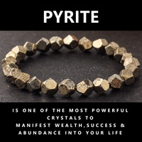 Bracelet unisexe en perles de pyrite naturelle, forme diamant irrégulière, facettes, enfilé de perles