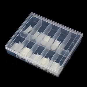 Boîte de rangement pour nail art à 10 compartiments, transparente, rectangulaire, en plastique, personnalisable, pour la décoration des ongles - Product Image 2