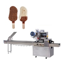 Machine d'emballage flow-pack entièrement automatique pour sacs coussinets alimentaires, spaghetti, pain, macarons, avec moteur, pour applications papier et chimiques