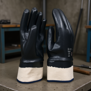 Gants en coton avec revêtement en nitrile, gants de protection pour usage industriel, taille 10 - Product Image 3