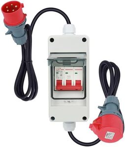 Adaptateur CEE 5P 32A vers 16A, adaptateur haute intensité avec disjoncteur 16A - Product Image 1
