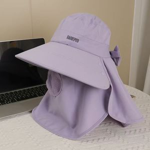 Sombrero de sol de verano de una sola talla para mujer, de gasa, con protección UV, elegante, para recolección de té, estilo cúpula, para el día a día - Product Image 3