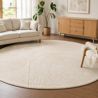 Tapis élégant et moderne en laine de Nouvelle-Zélande, texturé, à poils coupés, tufté à la main, pour salon, hôtel, chambre à coucher